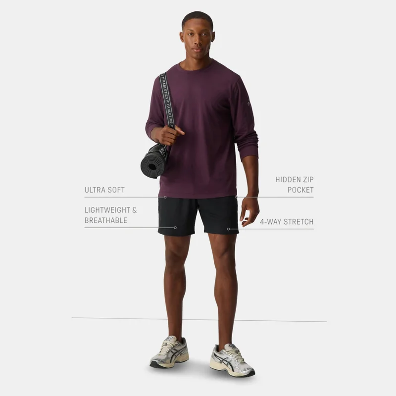 Fabletics Black Men's The Cloud Jersey Shorts for Men | Best Price UAE