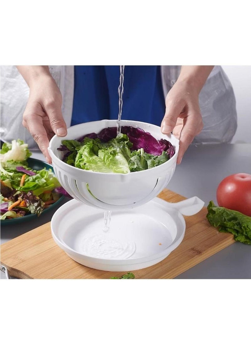 Arabest - Salad Cutter Bowl,Salad Chopper Easy Salad Maker, Veggie Choppers and Dicers,Veggie Chopper,Multi-functional Fast Salad Cutter Bowl Safe and Non-toxic Food Grade Bpa Free Material - Image 1