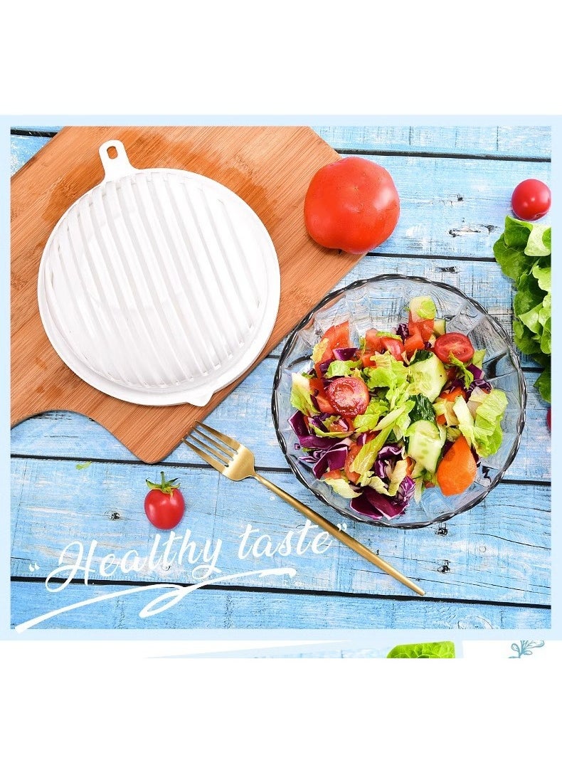 Arabest - Salad Cutter Bowl,Salad Chopper Easy Salad Maker, Veggie Choppers and Dicers,Veggie Chopper,Multi-functional Fast Salad Cutter Bowl Safe and Non-toxic Food Grade Bpa Free Material - Image 1