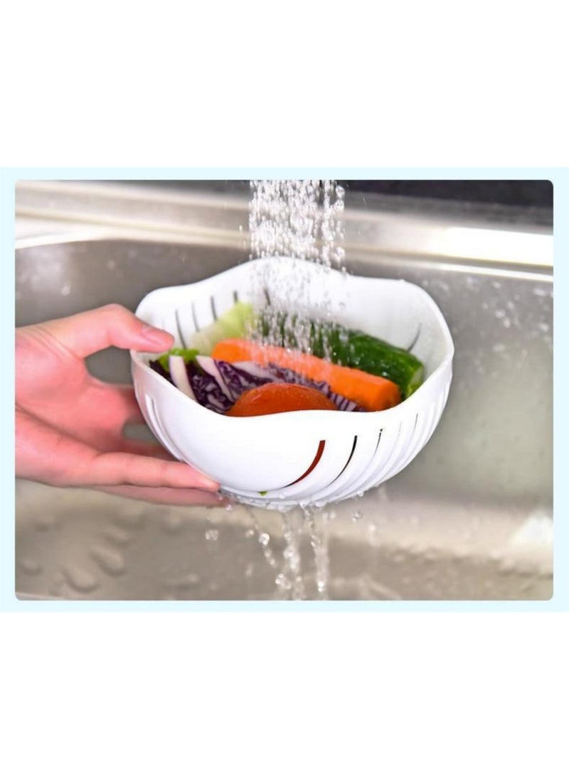 Arabest - Salad Cutter Bowl,Salad Chopper Easy Salad Maker, Veggie Choppers and Dicers,Veggie Chopper,Multi-functional Fast Salad Cutter Bowl Safe and Non-toxic Food Grade Bpa Free Material - Image 1