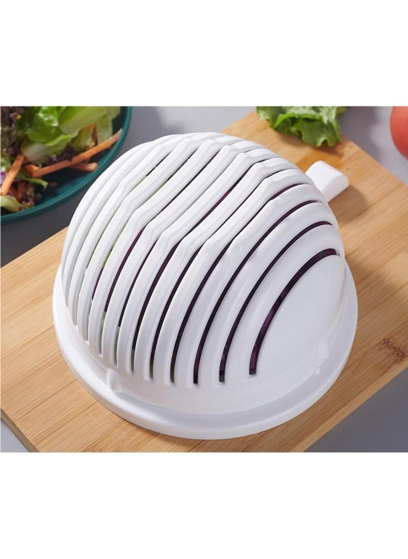 Arabest - Salad Cutter Bowl,Salad Chopper Easy Salad Maker, Veggie Choppers and Dicers,Veggie Chopper,Multi-functional Fast Salad Cutter Bowl Safe and Non-toxic Food Grade Bpa Free Material - Image 1
