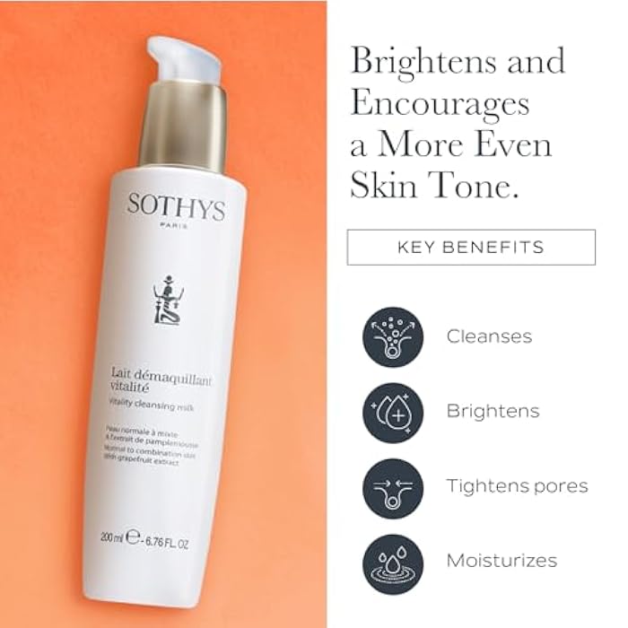 SOTHYS Vitality Cleansing Milk | Refreshing Daily Face Cleanser | Hydrating Grapefruit Extract for Normal or Combination Skin - Image 5