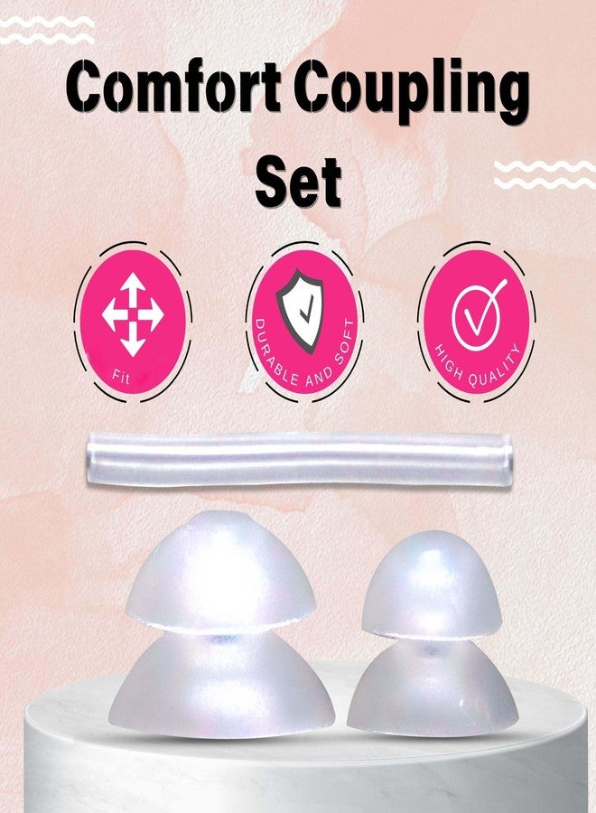 أف سي أس قبة سماعات الأذن FCS، أطراف أذن سيليكونية، سدادات أذن مزدوجة لأجهزة السمع خلف الأذن، قطعتان بديلتان لأطراف الأذن مع أنبوب واحد وموصل كوع واحد (مقاس 10/12 مم قبة مزدوجة) - Image 2