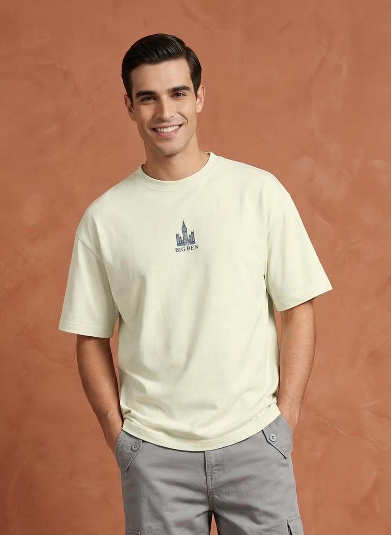 NOBERO Men Oversized Graphic Printed T-shirt - Image 1