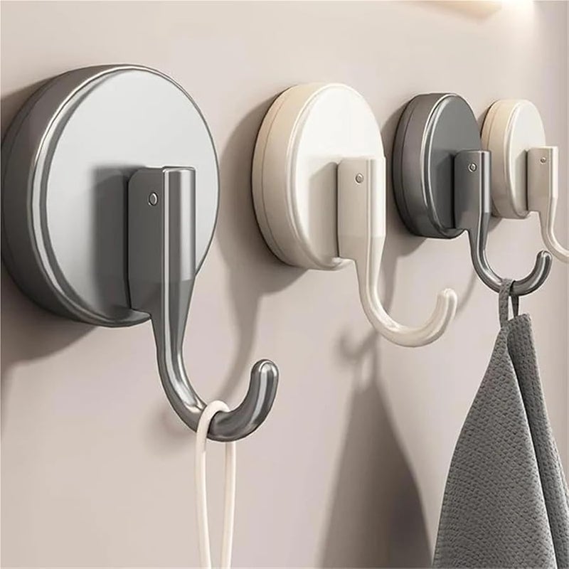 Gray 10PCS Reusable Vacuum Suction Cup Hooks Wall Mounted Towel Holder For Bathroom Kitchen - Image 3