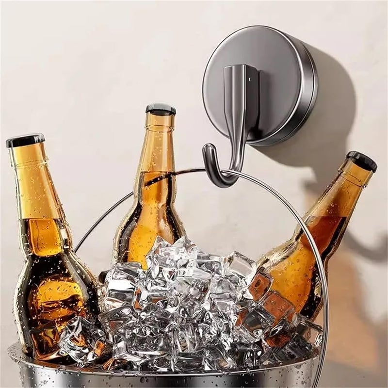 Gray 10PCS Reusable Vacuum Suction Cup Hooks Wall Mounted Towel Holder For Bathroom Kitchen - Image 5