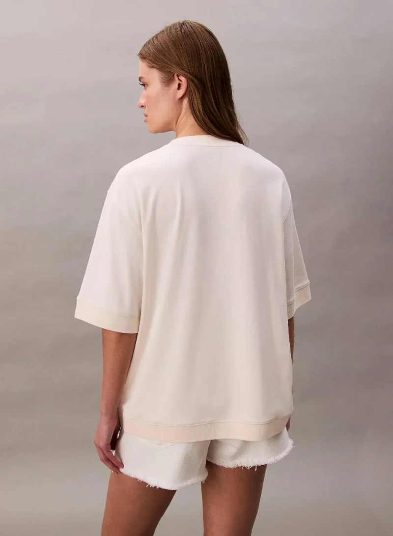 Calvin Klein Jeans Tofu Oversized Boyfriend T-shirt for Women | Best Price UAE