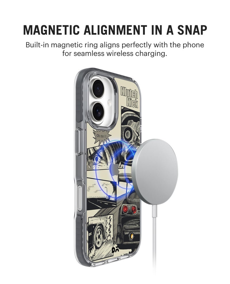 DailyObjects Case for iPhone 17 Compatible with Mag-Safe Wireless Charging, Stride 2.0 K3 The Drift Saga Slim Shockproof Back Cover with Inner Magnetic Ring - Image 3