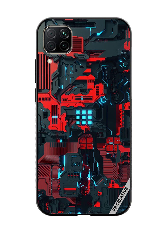 VR CREATIVE Protective Case Cover For Huawei Nova 7i/P40 Lite Circuit Design Multicolour - Image 1