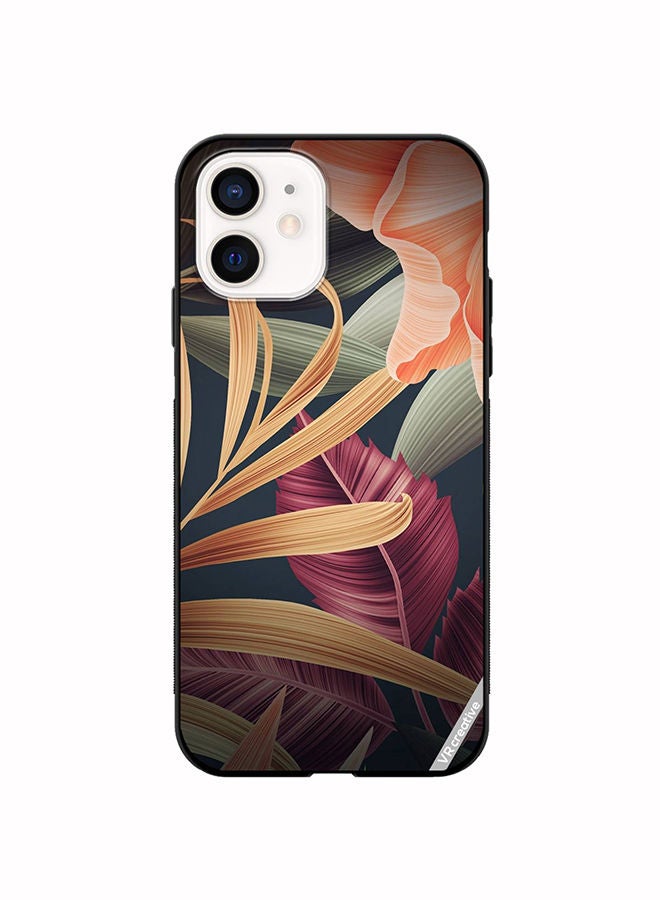 VR CREATIVE Protective Case Cover For Apple iPhone 12 mini Leaf 02 Design Multicolour - Image 1