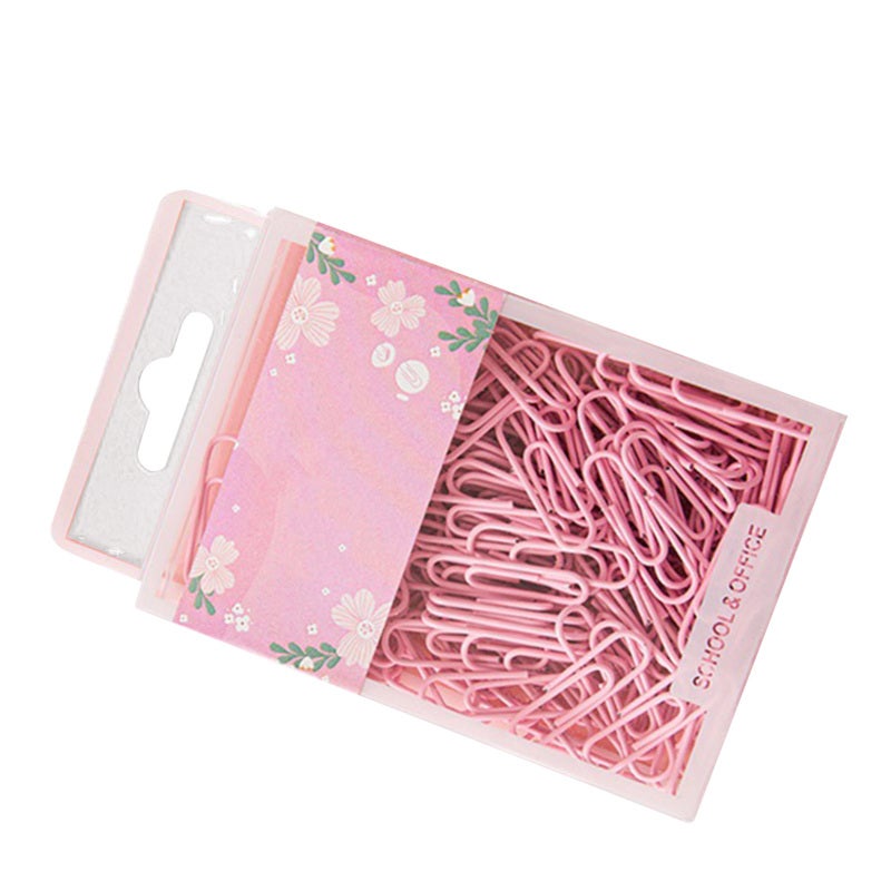 Pink Paper Clips Set Of 70 Durable Iron Rustproof Reusable Paper Clips - Strong Clamping For School Office Document Organizing - Image 4