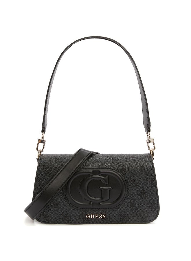 Guess Women’s Coal Black Shoulder Bag HWESG951320 – Sleek Leather Design - Image 1