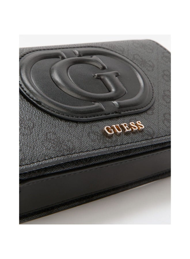 Guess Women’s Coal Black Shoulder Bag HWESG951320 – Sleek Leather Design - Image 4