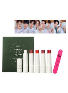 Nacific X Stray Kids Be Natural Vegan Lip Glow 5 Pcs Set With Photocards 8 Pcs Full Set