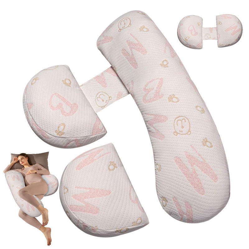Anfrandce Pregnancy Pillow, Maternity Pillow for Pregnant Women, Full Body Pillow for Pregnant Women Sleeping, Support for Back, Belly, Legs, HIPS - Image 1