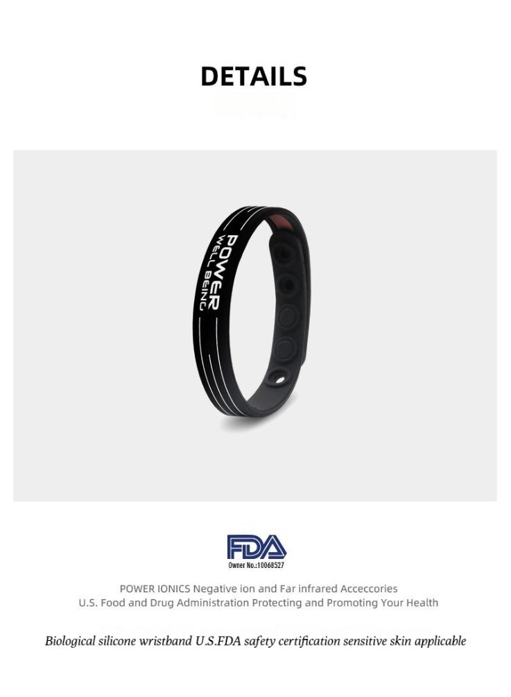 POWER IONICS American minimalist sports bracelet for both men and women - NBA basketball student accessory - bracelet for couples - Image 5