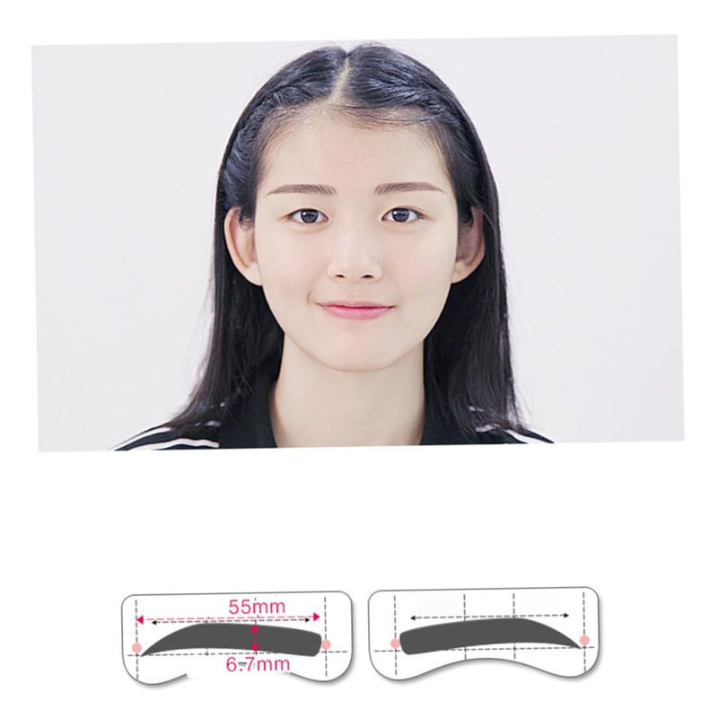 32 Pairs 8 Styles Eyebrow Sticker Stencils Template Kit Handle Easy Diy Eyebrow Makeup Tools for Beginners - Image 2