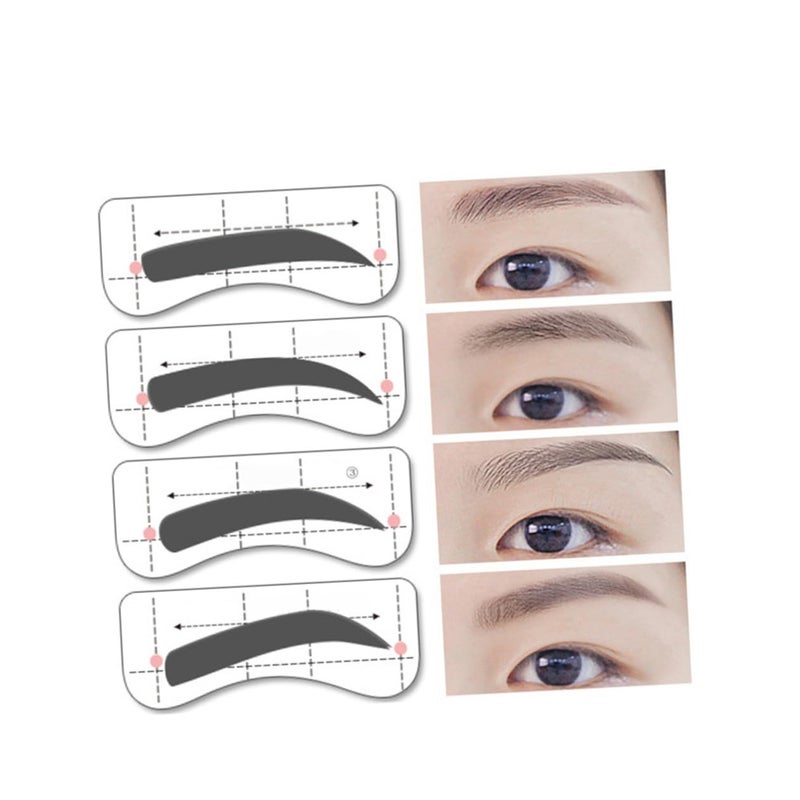 32 Pairs 8 Styles Eyebrow Sticker Stencils Template Kit Handle Easy Diy Eyebrow Makeup Tools for Beginners - Image 3