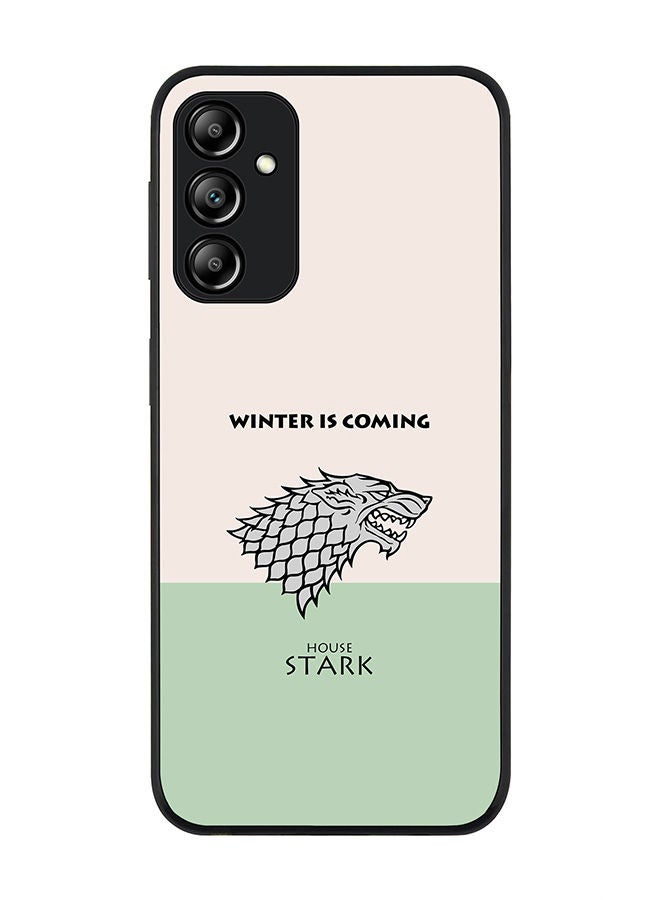 Stylizedd Rugged Black edge case for Samsung Galaxy A24 4G, Slim fit Soft Case Flexible Rubber Edges Anti Drop TPU Gel Thin Cover -  GOT House Stark - Image 1