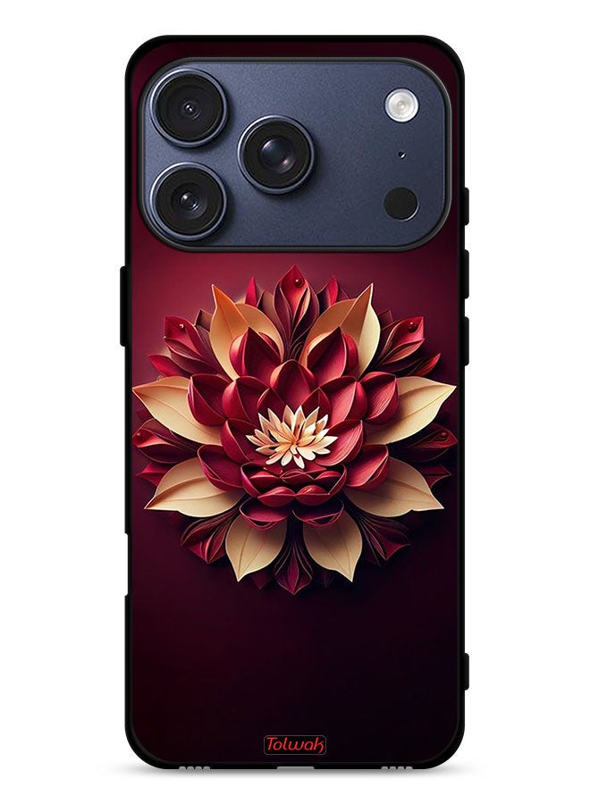 Tolwak Apple iPhone 17 Pro Protective Case Cover Flower Abstract Design - Image 1