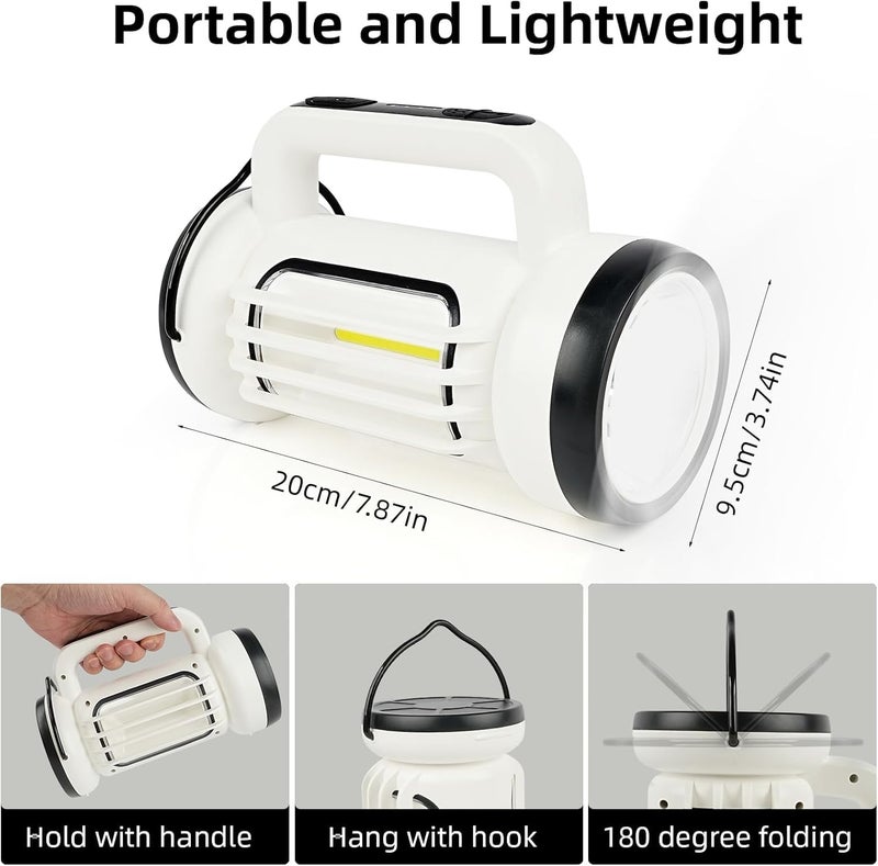Brikipth Brikipth Flashlight Camping Lantern MultiFunctional Emergency Rechargeable Portable Waterproof Emergency Light Torch Flashlight Waterproof dimmable USB Rechargeable White Flash Light - Image 2