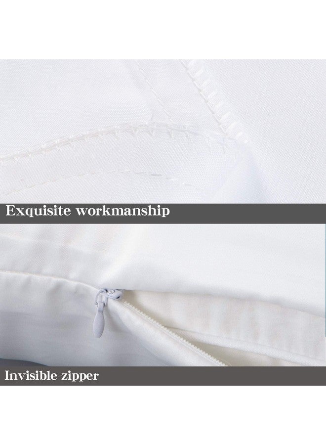 NTBAY NTBAY Zippered Satin Body Pillow Pillowcase, Silky Slip Cooling Body Pillow Cover, Long Side Hidden Zipper, 20x54 Inches, Pure White - Image 3