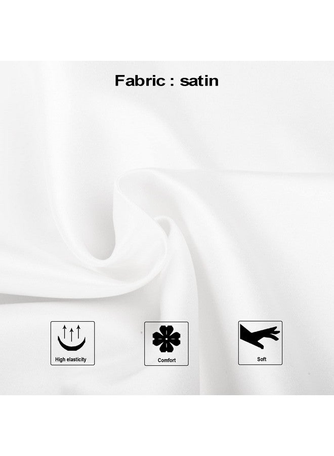 NTBAY NTBAY Zippered Satin Body Pillow Pillowcase, Silky Slip Cooling Body Pillow Cover, Long Side Hidden Zipper, 20x54 Inches, Pure White - Image 2
