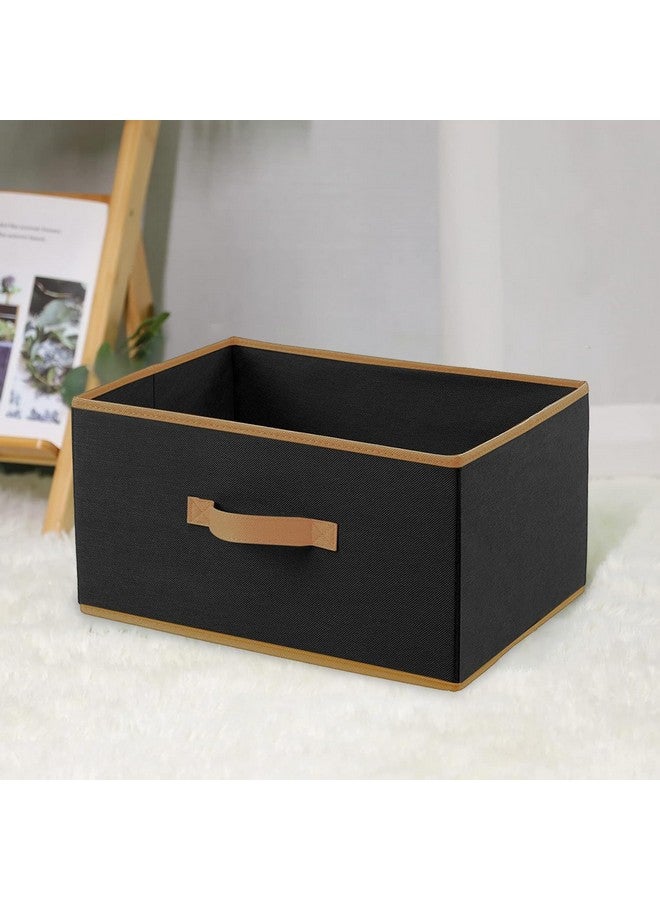 Kuber Industries (Set of 3) Foldable Organisers Storage Box for Clothes | Dress Organizer & Cubbies Storage Cubes for Innerwear | Undergarments | Socks | Jeans | Books Arranging Utility Box (Black) - Image 2