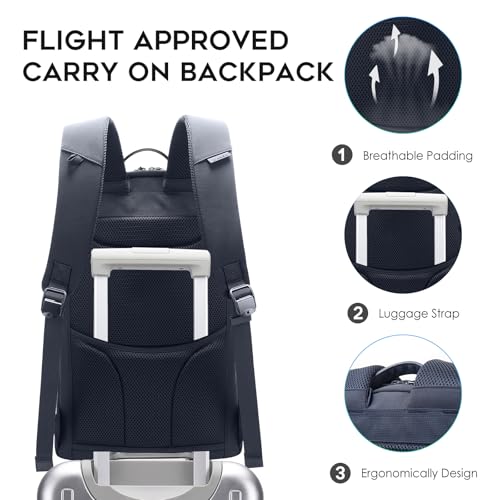 BANGE Commute backpack can hold 15.6 inch laptop,Flight approved carry on backpack for men and woman - Image 5