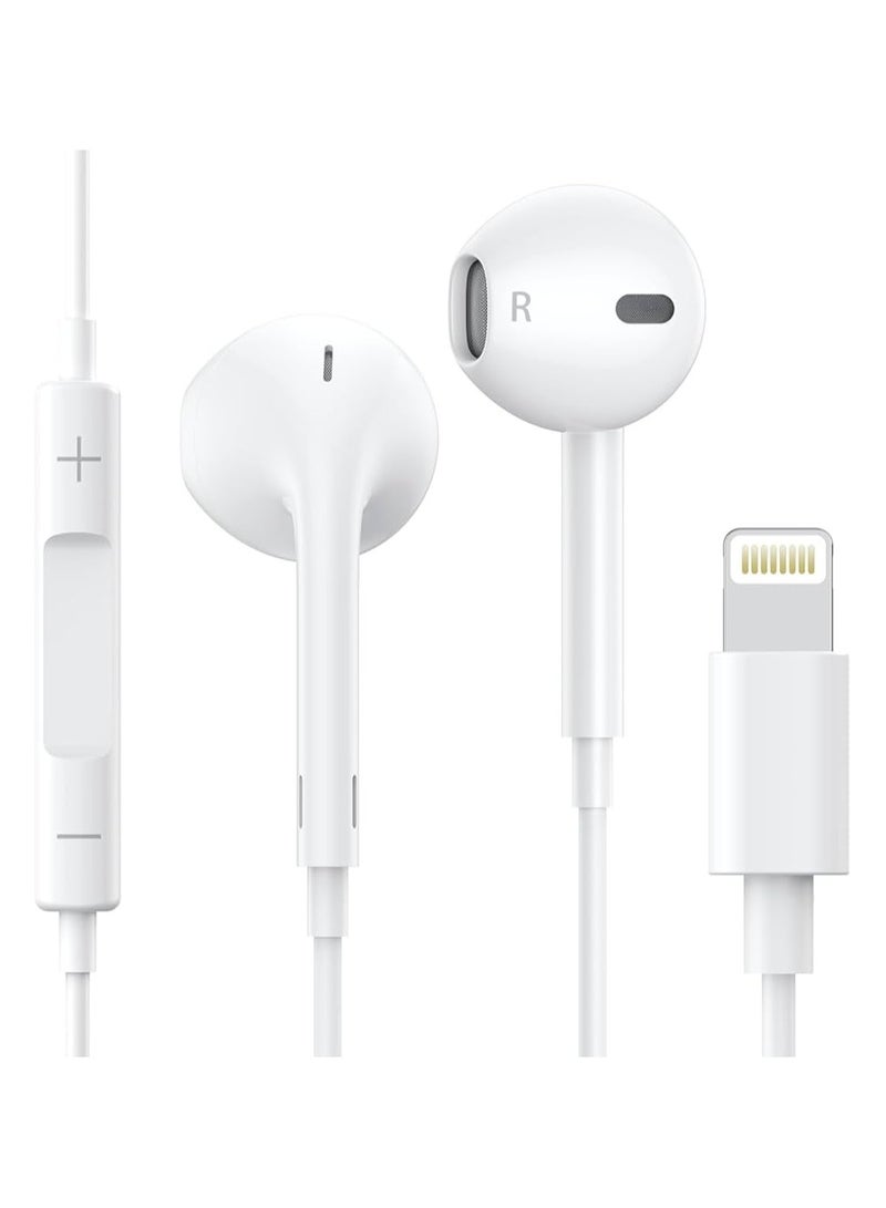Wired In-Ear Earphones for Apple iPhone White  - Image 1