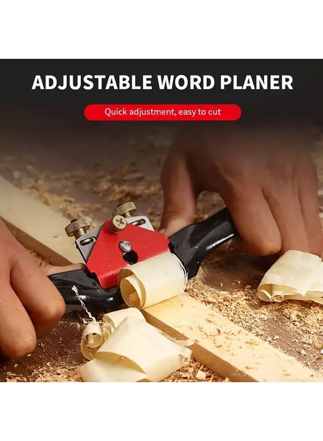 Red 9 Inch Adjustable SpokeShave Woodworking Hand Plane Planer Tool - Image 3