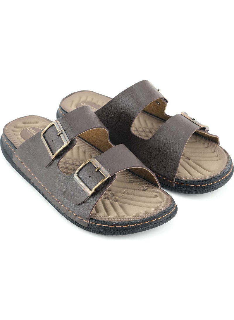 Men's Summer Artificial Leather Two Buckle Adjustable Comfortable Sole Daily Slippers - pzsku/Z78D80EB3D9CE344F224AZ/45/_/1741617241/fcaccbca-9901-4248-8571-65b89bd2bc33