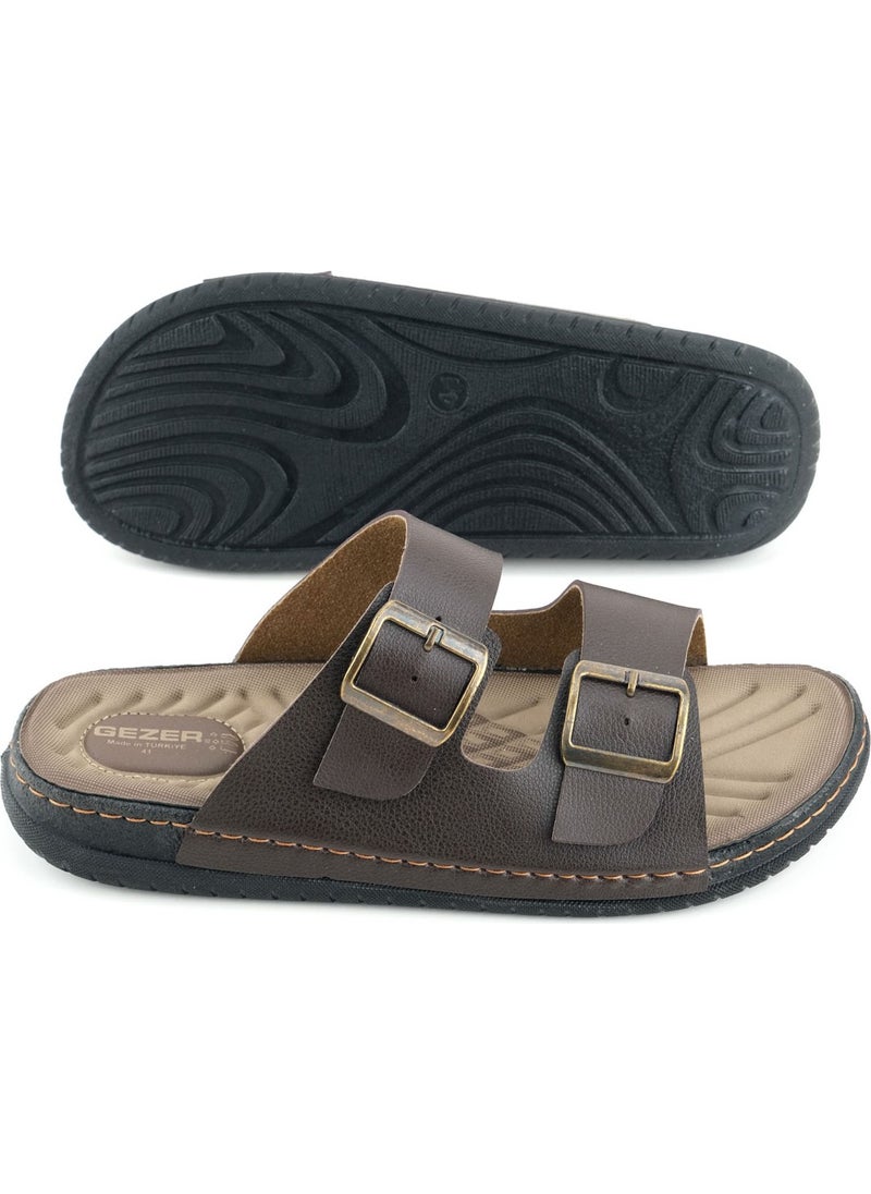 Men's Summer Artificial Leather Two Buckle Adjustable Comfortable Sole Daily Slippers - pzsku/Z78D80EB3D9CE344F224AZ/45/_/1741617244/728bdb7c-94a4-4361-81a3-ccd9ae3e4856