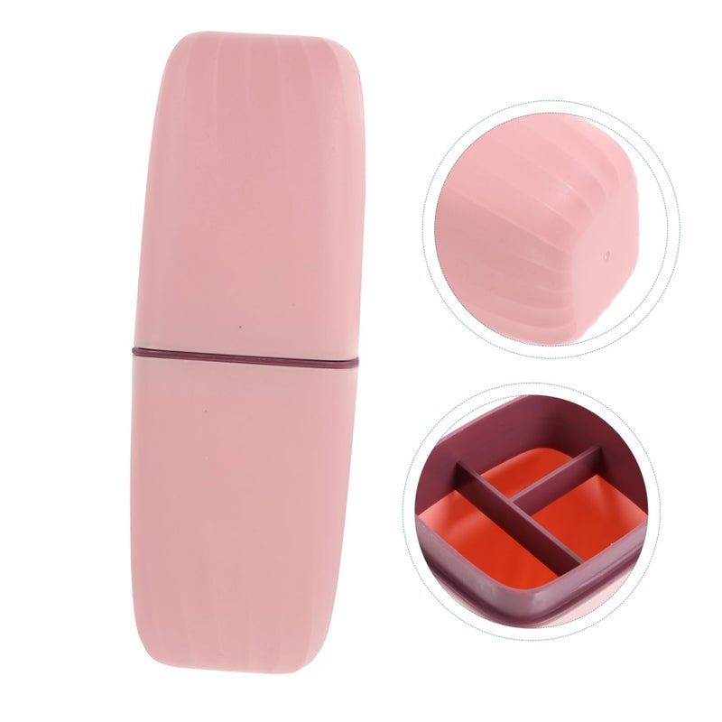 Portable Travel Toothbrush Case With Ventilation And Toothpaste Holder Compact Camping Cup - Image 4