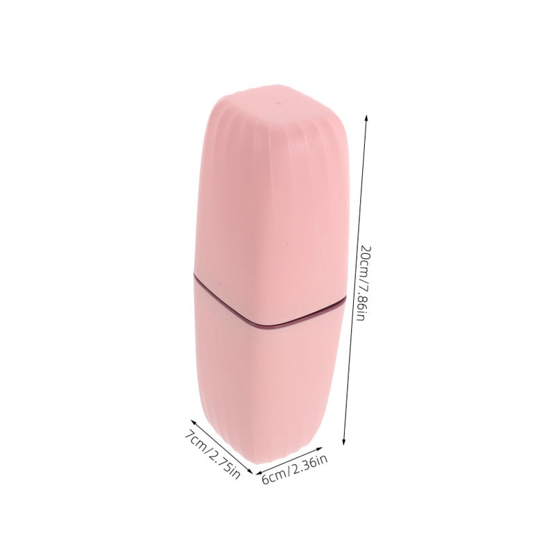 Portable Travel Toothbrush Case With Ventilation And Toothpaste Holder Compact Camping Cup - Image 3