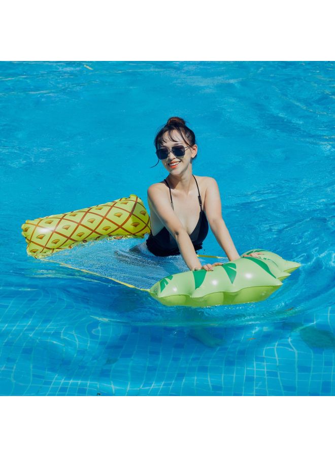 Jialan Spot Inflatable Hammock Foldable Dual-use Backrest Stripe Floating Row Water Amusement Inflatable Recliner Floating Bed-Outer Diameter After Inflation:Complimentary Push Pump-Inside Diameter After Inflation:4 Tube Oblique Stripe Green Floating Bed