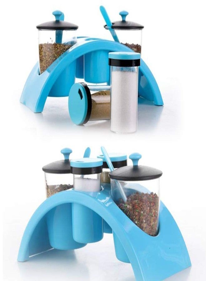 DeoDap Plastic Spice Storage Rack - 4 Pieces, Multicolour - Image 2