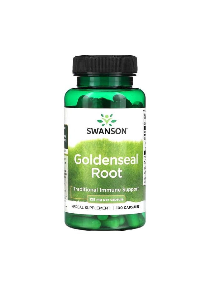 SWANSON Goldenseal Root, 125 mg, 100 Capsules