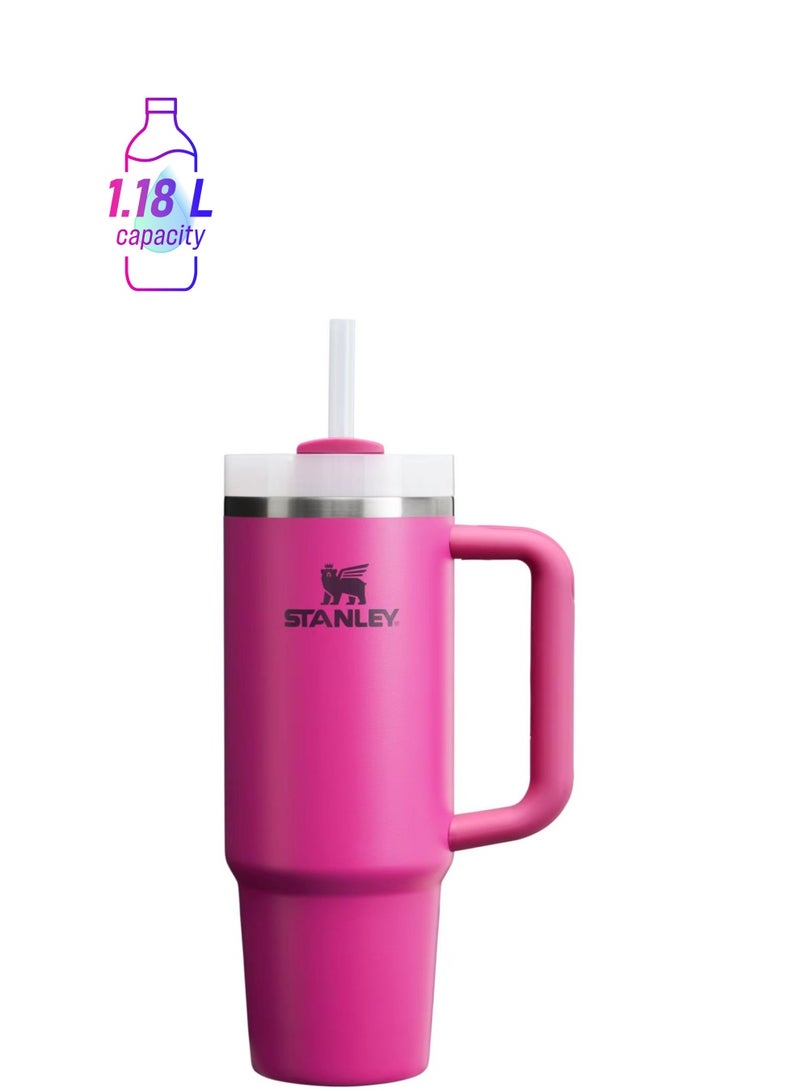 Stanley Quencher Stainless Steel Vacuum Insulated Tumbler with Lid and Straw for Water, Iced Tea or Coffee, Smoothie and More, 40 oz - Image 1