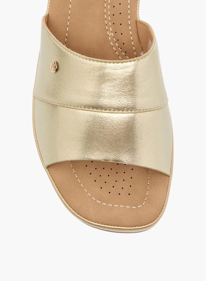 Flora Bella By Shoexpress Women Slip-On Sandals with Wedge Heel