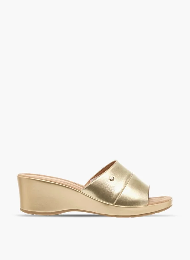 Flora Bella By Shoexpress Women Slip-On Sandals with Wedge Heel
