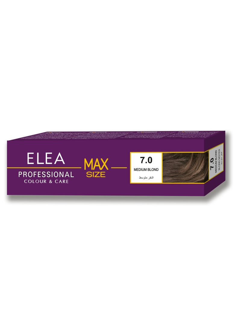 ELEA Professional Colour & Care MAX SIZE Permanent Hair Color Cream - 7.0 Medium Blond, 100 ml - Image 2