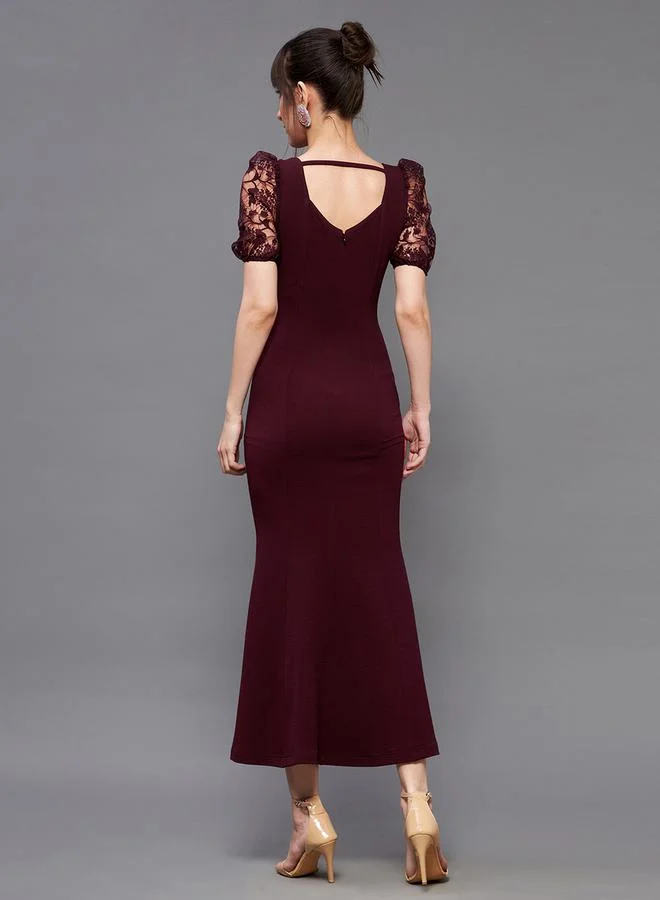 Miss Chase Lace Detail Trumpet Dress