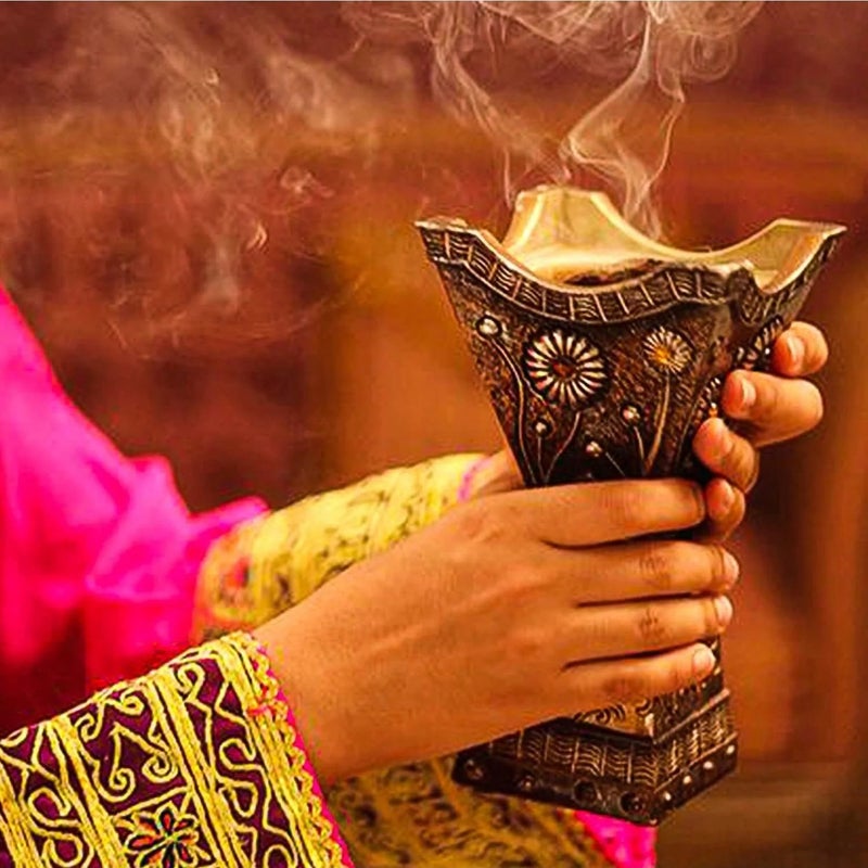 Premium Sandalwood Aloes Oud Powder Musk Perfumery Sugar 9 Bricks Mixed Flavor Assorted Scents Backflow Incense for Yoga Meditation - Gold White - Image 3