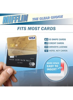 MIFFLIN -Usa Horizontal Id Name Badge Holder (Clear, 3.5X2.25 Inches, 250 Pack), Waterproof And Resealable Plastic Card Holders  - Image 4