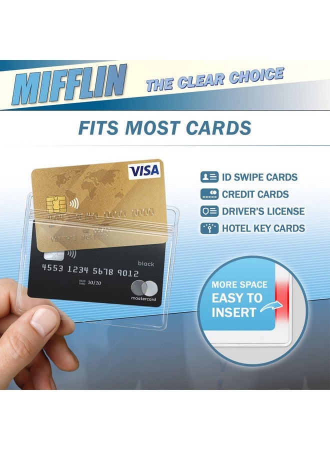 MIFFLIN -Usa Horizontal Id Name Badge Holder (Clear, 3.5X2.25 Inches, 250 Pack), Waterproof And Resealable Plastic Card Holders - Image 4