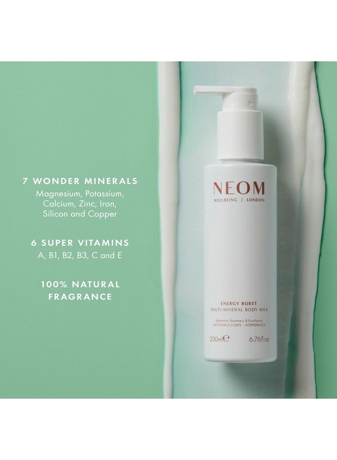 نيوم - حليب للجسم متعدد المعادن ٢٠٠ مل (نعناع، إكليل الجبل، وأوكالبتوس) | مغنيسيوم، زيت ثمر الورد، وزيت بذور الشيا | ترطيب، تغذية، وتجديد | نباتي - Image 2