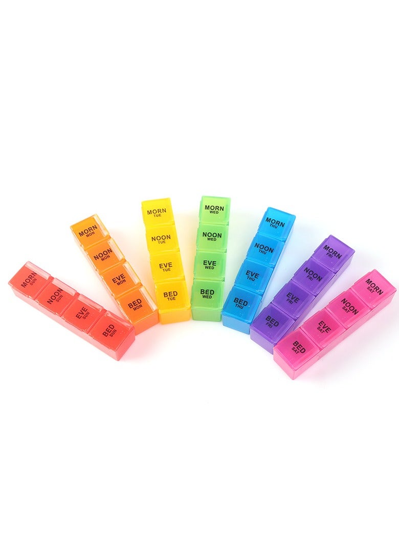 general 7 Days 4 Times A Day Weekly Pill Organizer Box with Bag Food Grade Safe Travel - Acnoria Care - Image 4