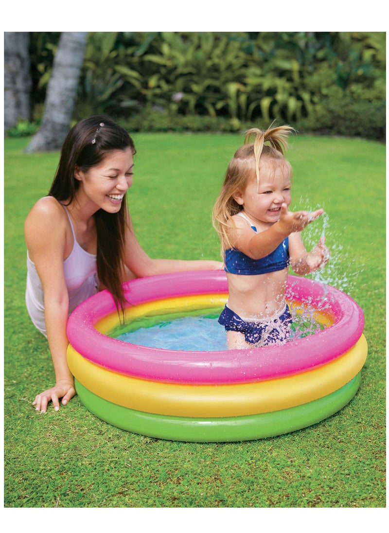 INTEX Sunset Glow Inflatable Kiddie Pool -34x10inch  - Image 3