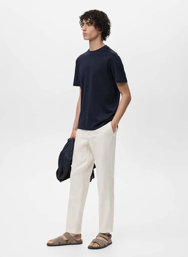 Mango Man Casual Cotton Slim-Fit T-Shirt